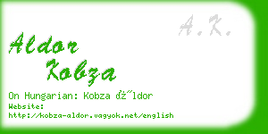 aldor kobza business card